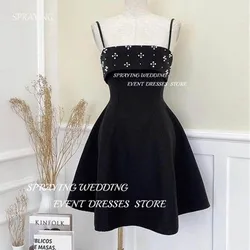 SPRAYING Simple Mini Spaghetti Strap Prom Dress Strapless Above the knee Cocktail Dress Short Formal Party Event Evening Gowns