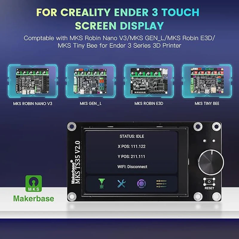 MKS TS24/TS35-R V2.0 Laser Engraver Offline Control Display For MKS DLC32 V2.1 32Bit Motherboard For Laser Engraving Machine