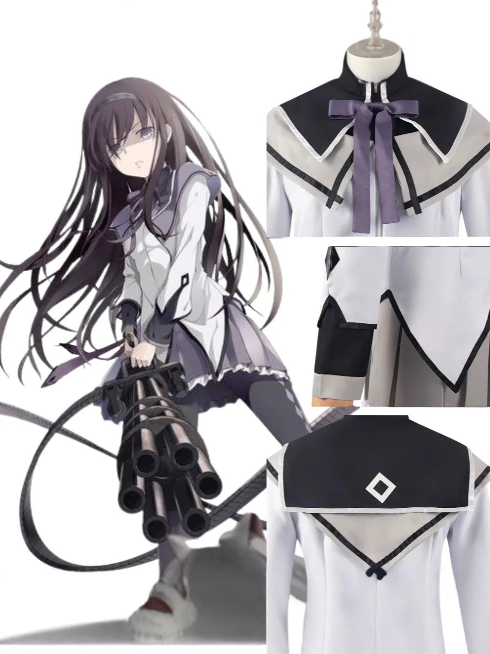 Puella Magi Madoka Magica Madoka Kaname Homura Akemi Cosplay Kostüm Frauen Kampf Outfit Komplettes Set Anime Charakter Party Trend