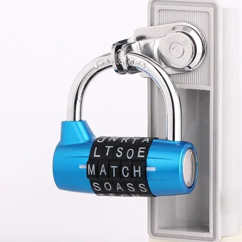 5 Letter Zinc Alloy Combination Padlock Code Password Lock Door Cabinet Drawer Bike Motorcycle Student Locker