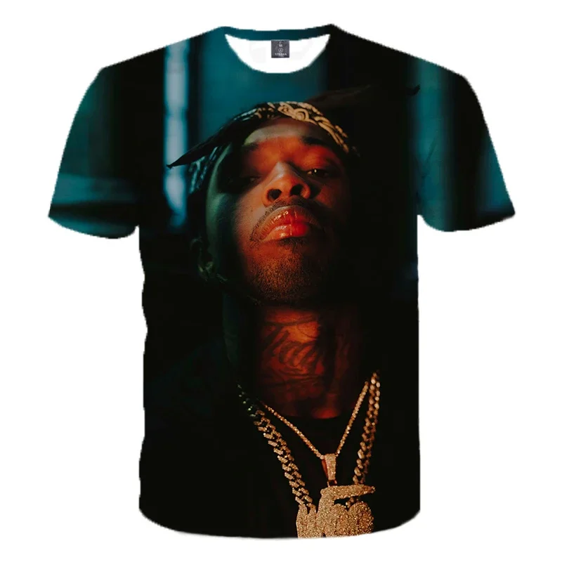 2024 New Popular Rapper Pop Smoke 3D Printed T-shirt Rapper Pop Smoke Hip Hop Cool Men Women Shirt Hip-hop Round Neck Half Tops