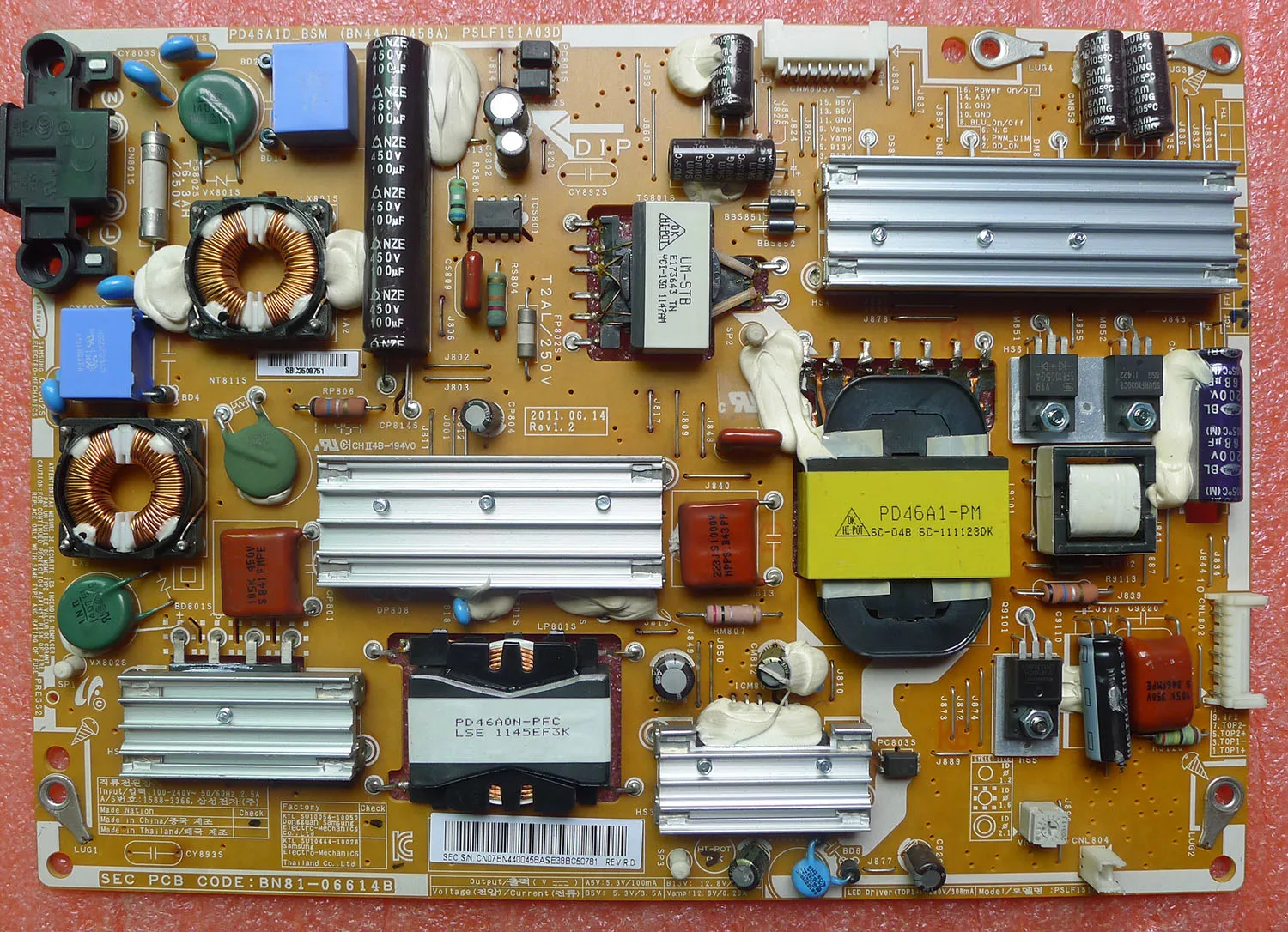 UA40D6000SJ UA46D6000SJ BN44-00458A PD46A1D-BSM test ok circuit board motherboard