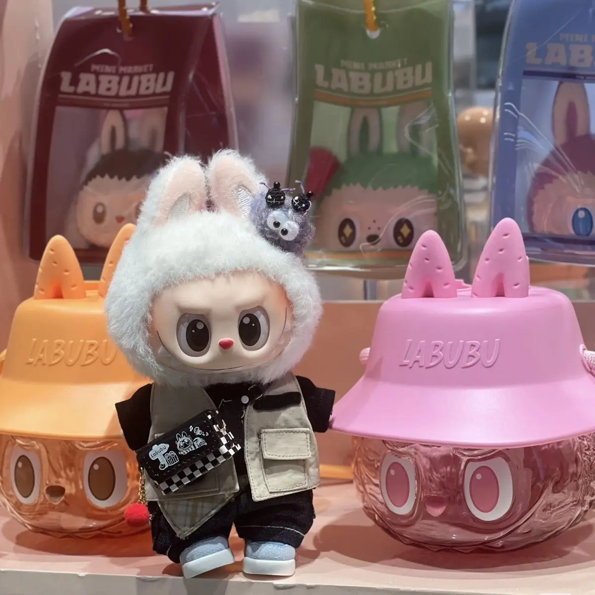 17cm for Labubu Summer Vacation Workwear Toy Vinyl Doll Cool Casual Set Clothes Accessories Birthday Gift