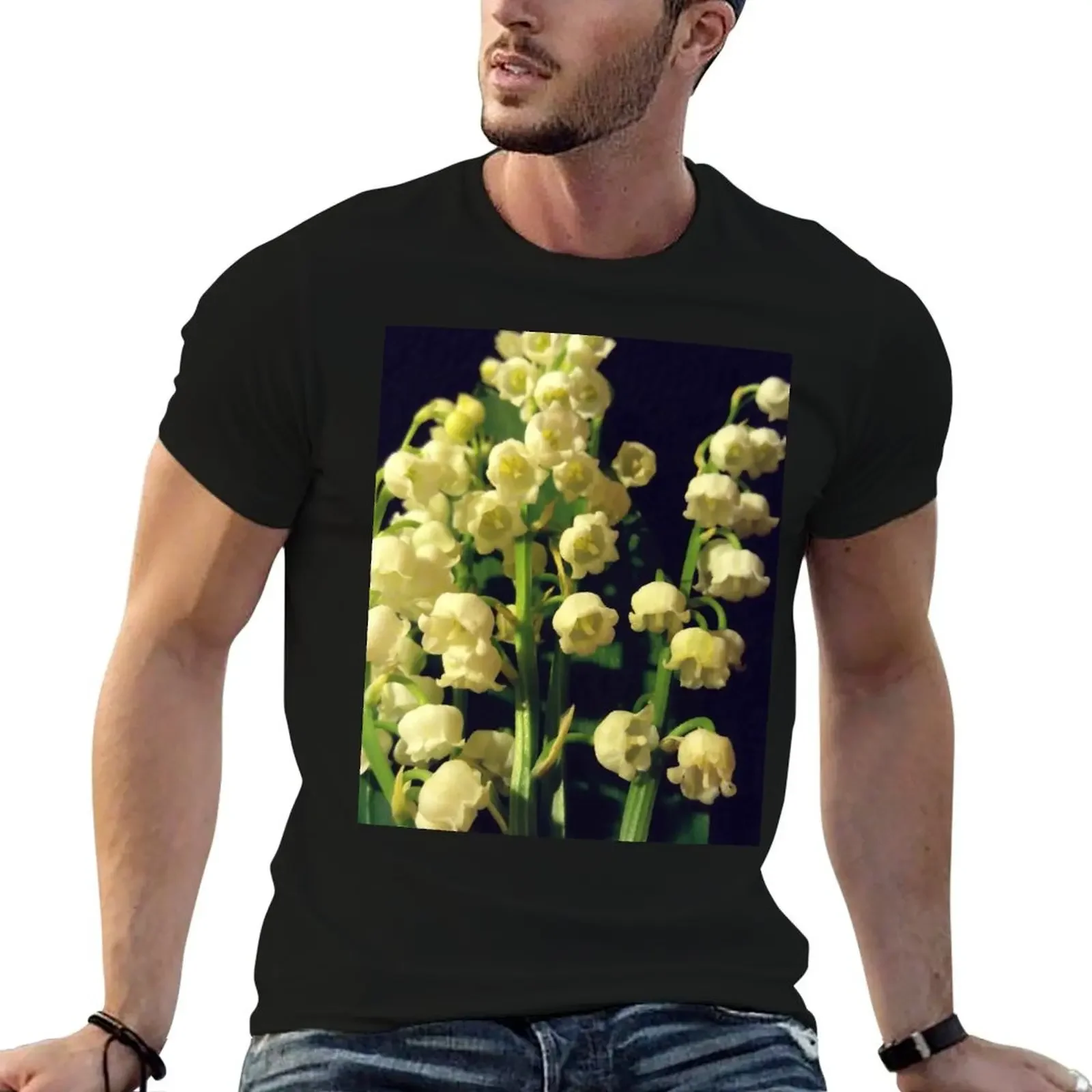 Lily of the Valley flower 07 T-Shirt hippie clothes oversizeds heavyweights summer top t shirts for men pack