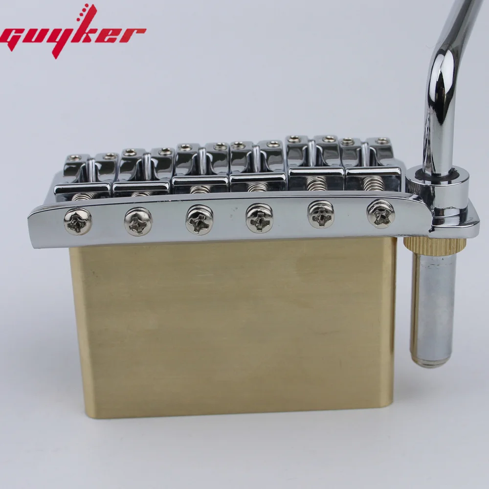 Guyker Chrome Black Gold Guitar Tremolo Bridge String Spacing 10.8MM With Tremolo System Saddle And Brass Block