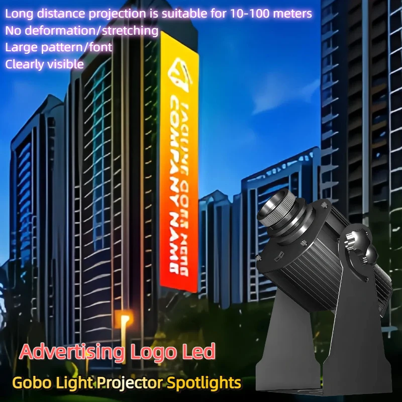 Hotel Building Logo Projection Lamp Shop Advertising Projection Light High Power HD Outdoor Pattern Dynamic Door Head LED 160W