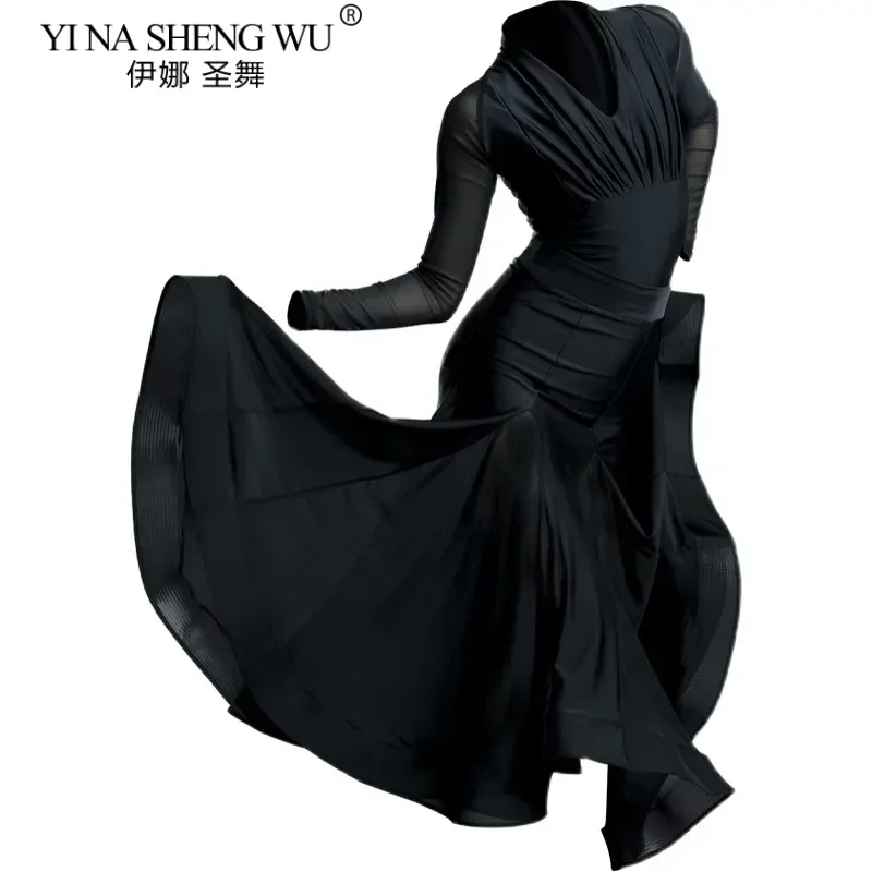 2026 New Ballroom Dance Dress For Girls Practice Clothes New Waltz Latin National Standard  Dance Clothes Modern Dance Dress