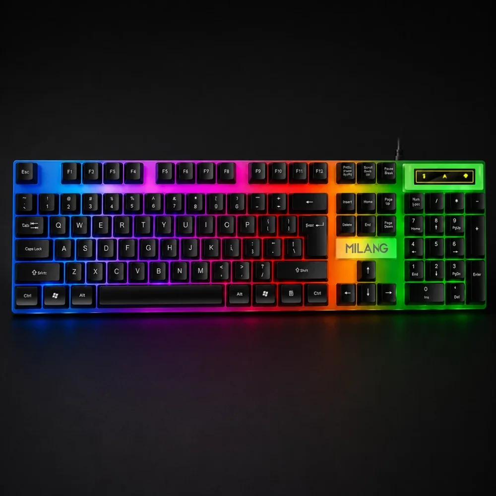RGBバックライトキーボード、有線104キーメカニカル風キー - Gaming Keyboard Mouse And Headset Combo のレビューと価格