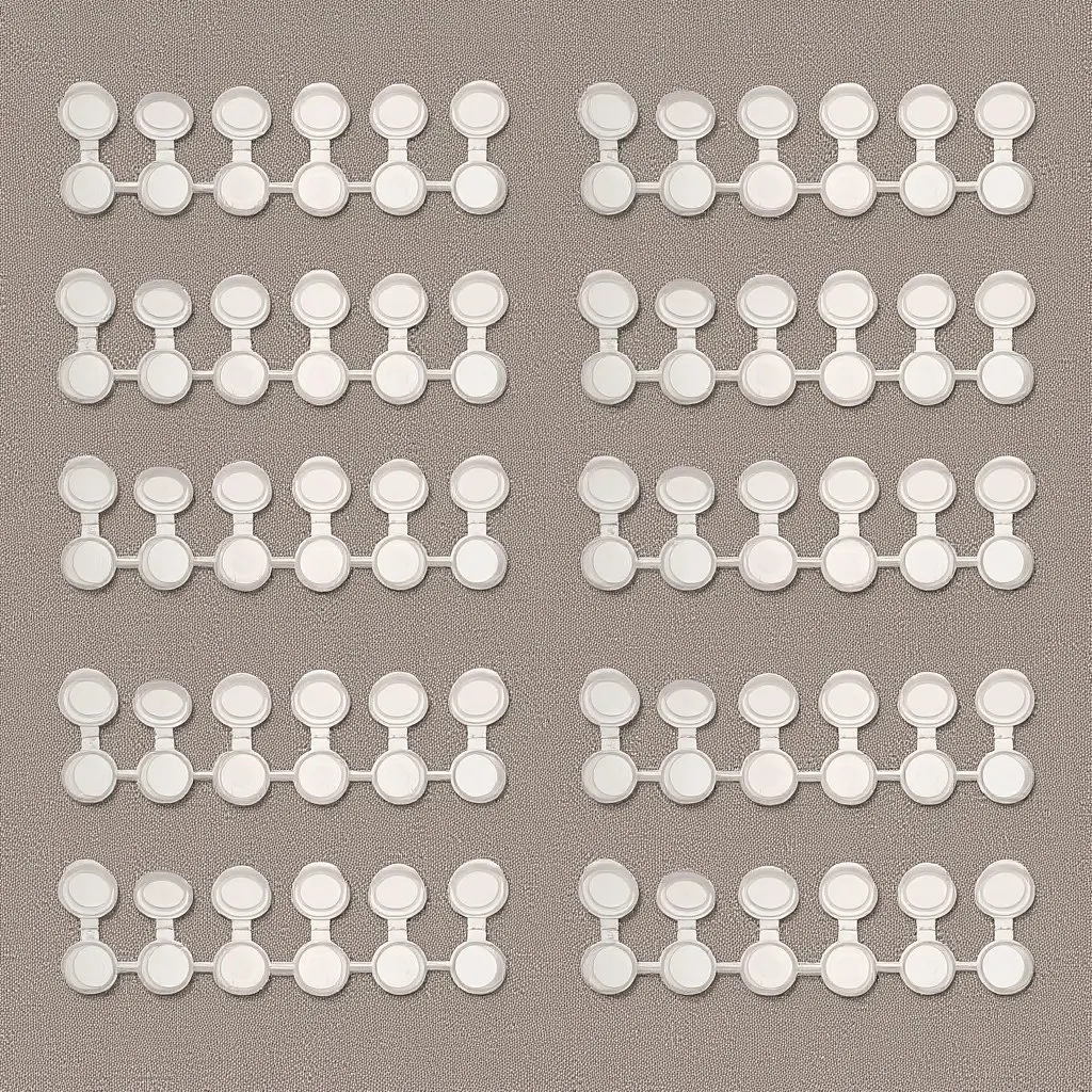 

40Pcs Empty Paint Pots Plastic Pod Strips 2Ml Each 6 Per Strip Leakproof Clear Storage Case for School Art Studio Painting