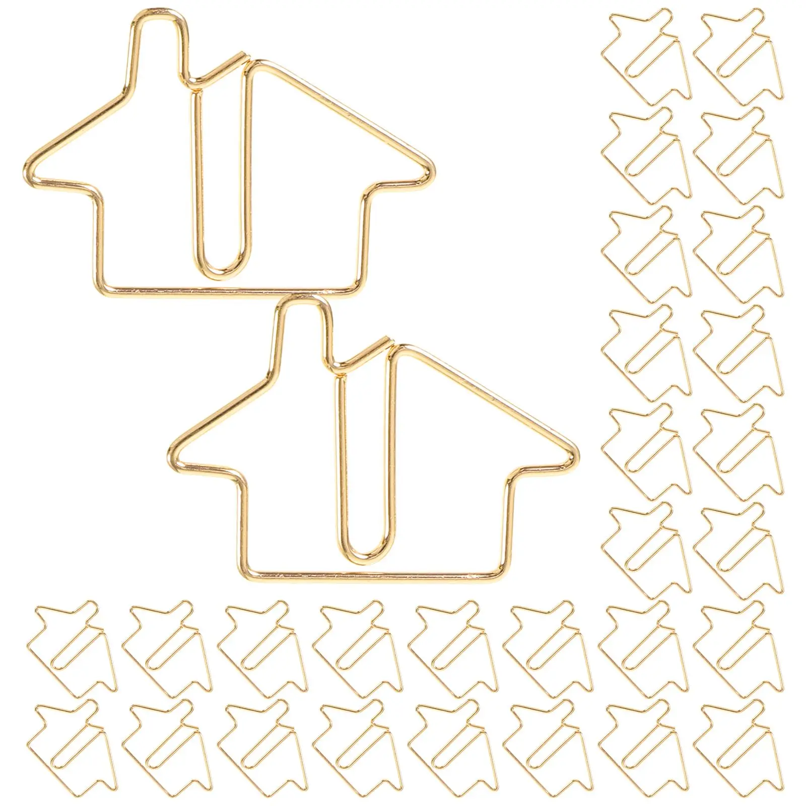 50 Pcs Metal Clips Creative Shaped Paper Small File Carbon Steel Adorable Paperclips