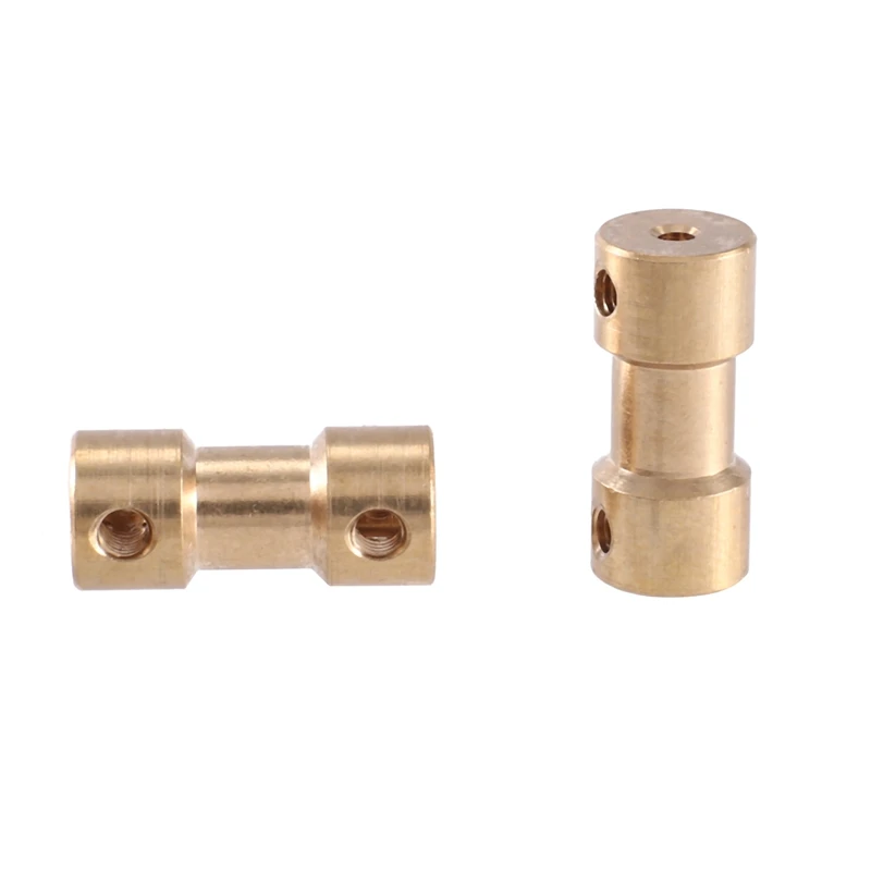 AEF7-10Pcs Brass Coupling Coupling Drive Motor Motor Coupling Extension Connector For Remote Control Vehicle Model