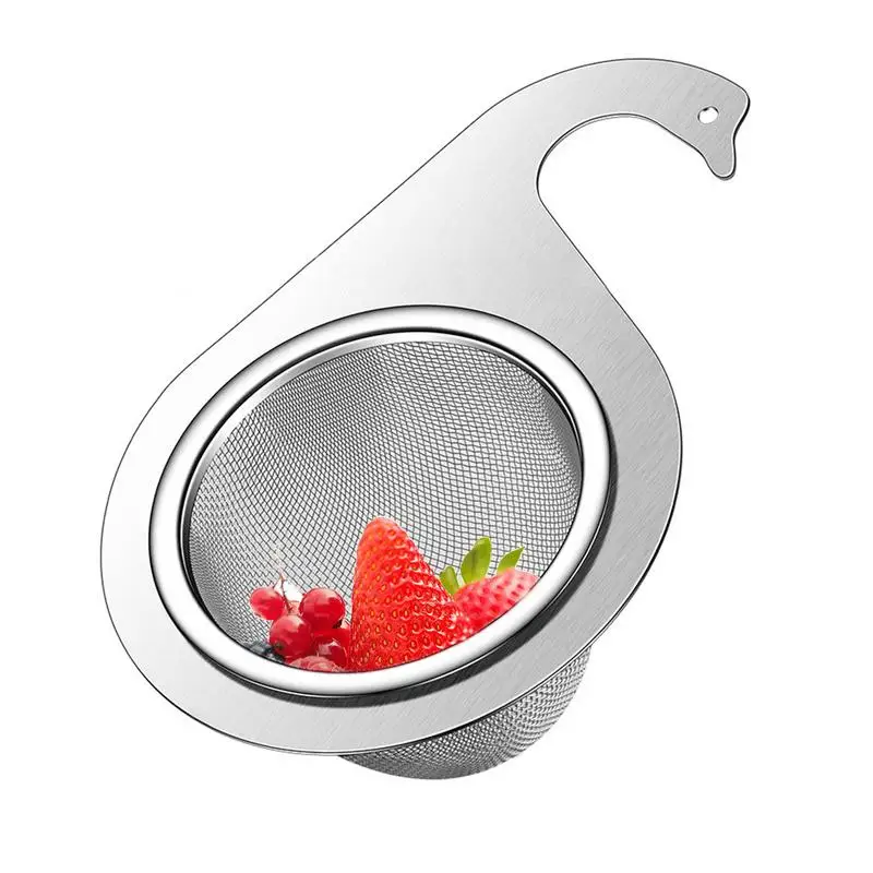 Sink Corner Strainer Swan Shaped Corner Strainer Drain Rack Veggie Steamer Basket Waterproof Sink Food Strainer Kitchen Sink