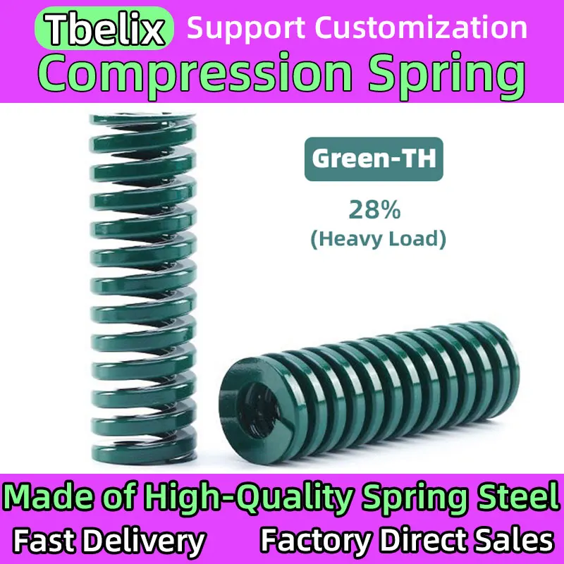 Tbelix Green 1PCS Compressed Spring Die Buffer Springs for Car Trunk Tailgate Strut Support Rod Spring Shock Absorber Hydraulic