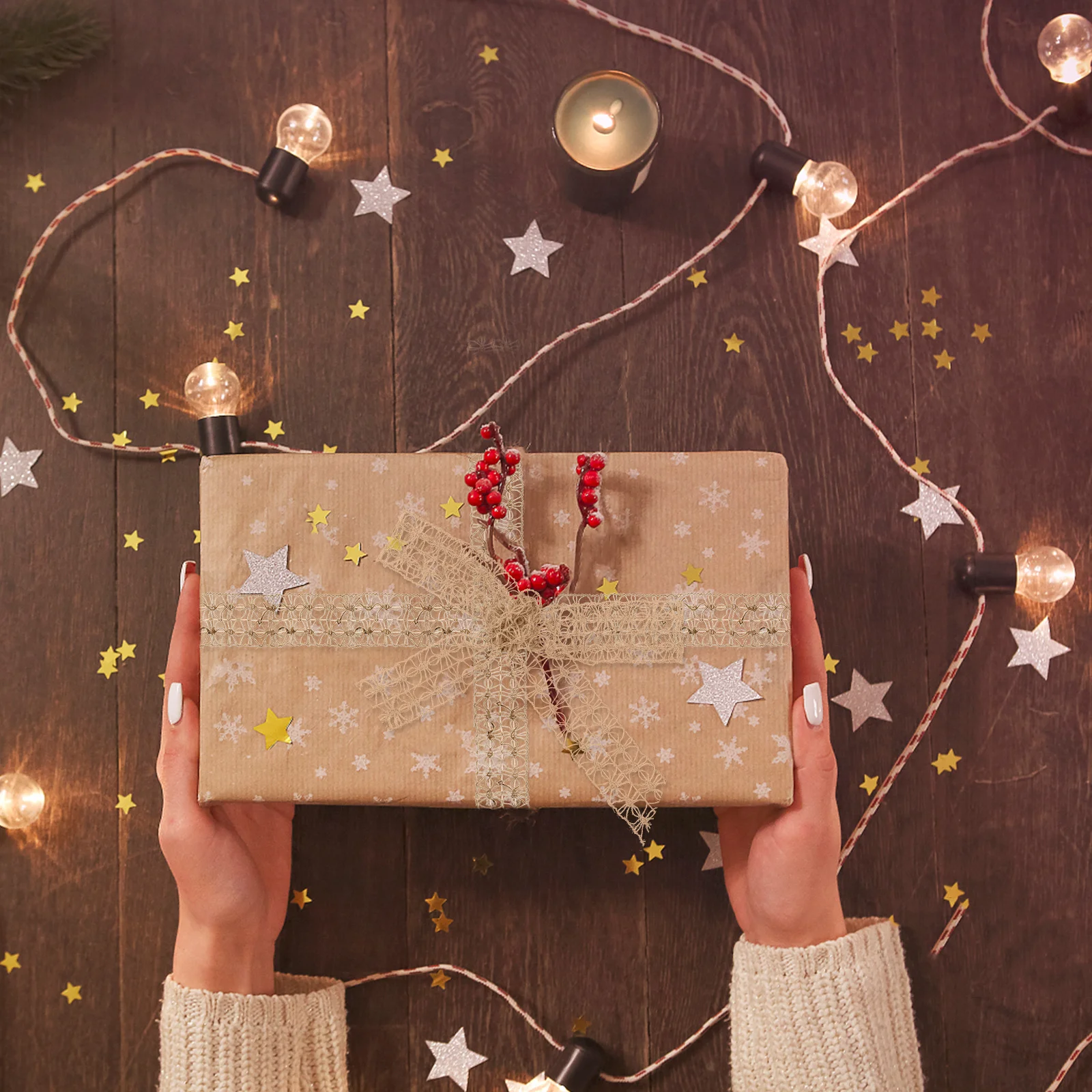 

1 Roll Hollow Wrapping Rope DIY Gift Packing Rope for Handicraft Decorating Floral Decoration Hemp String Craft Decoration