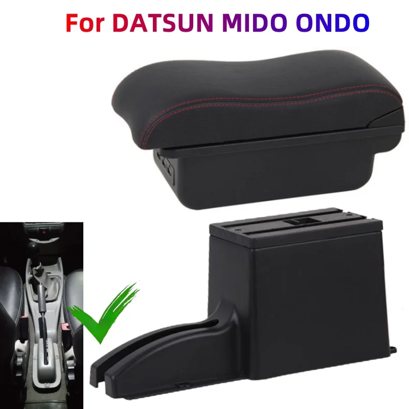 

Car Armrest Box For DATSUN MIDO ONDO Car Central Armrest Storage Box Modification USB LED Arm Rest Accessories