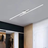 Long Aluminium LED Ceiling Light Modern Creative Design Ceiling Lamp Indoor Lighting Fixture Hallway Balcony Aisle Office Lustre 4