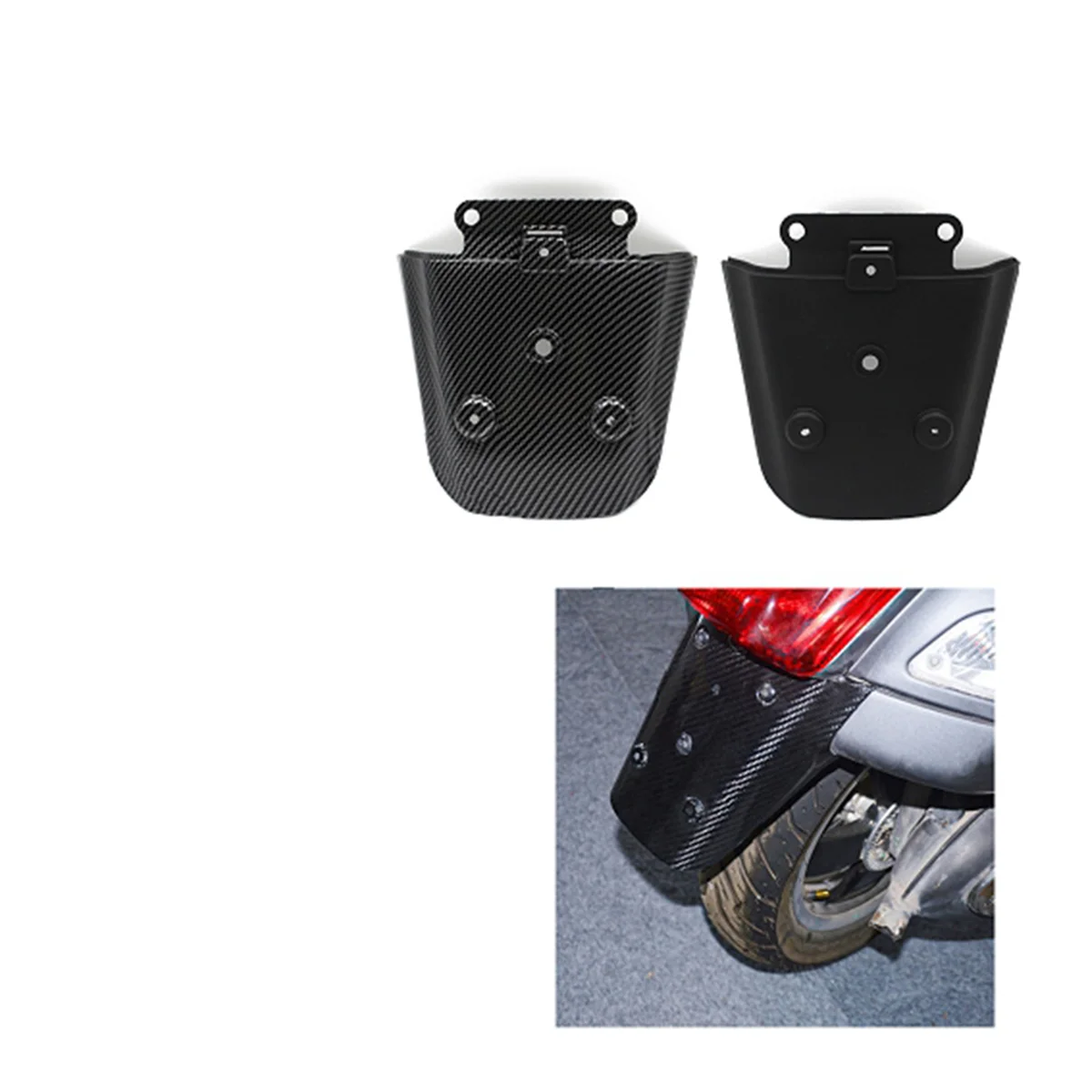 Motorcycle Rear Fender Extension for Vespa GTS GTV 300 6R Mudguard Splash Guard Accessories