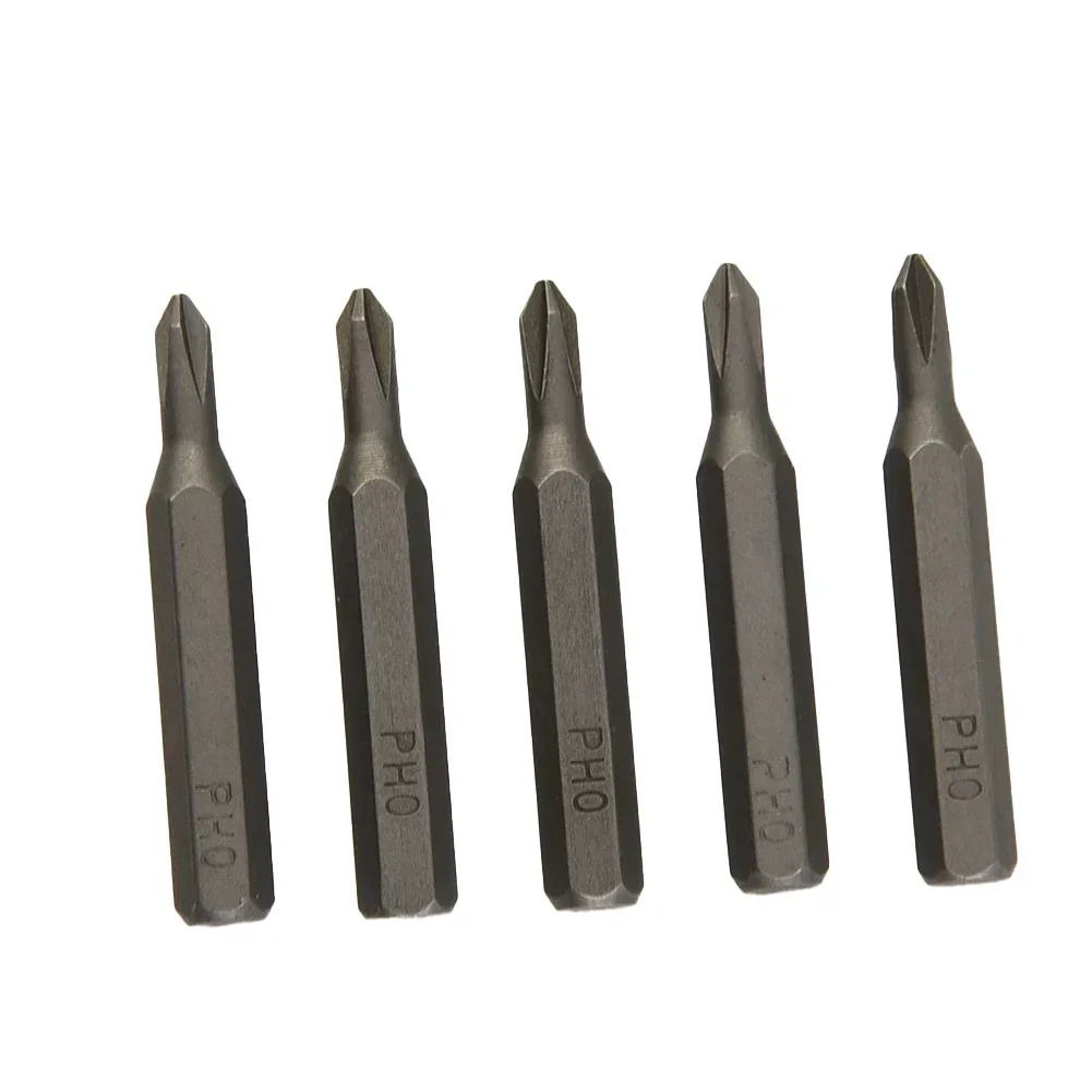 5Pcs Screwdriver Bit H4×28mm Cross Screwdriver Magnetic Bits PH0000 PH000 PH00 PH0 PH1 PH2 4mm Hex Shank Nutdrivers Hand Tools