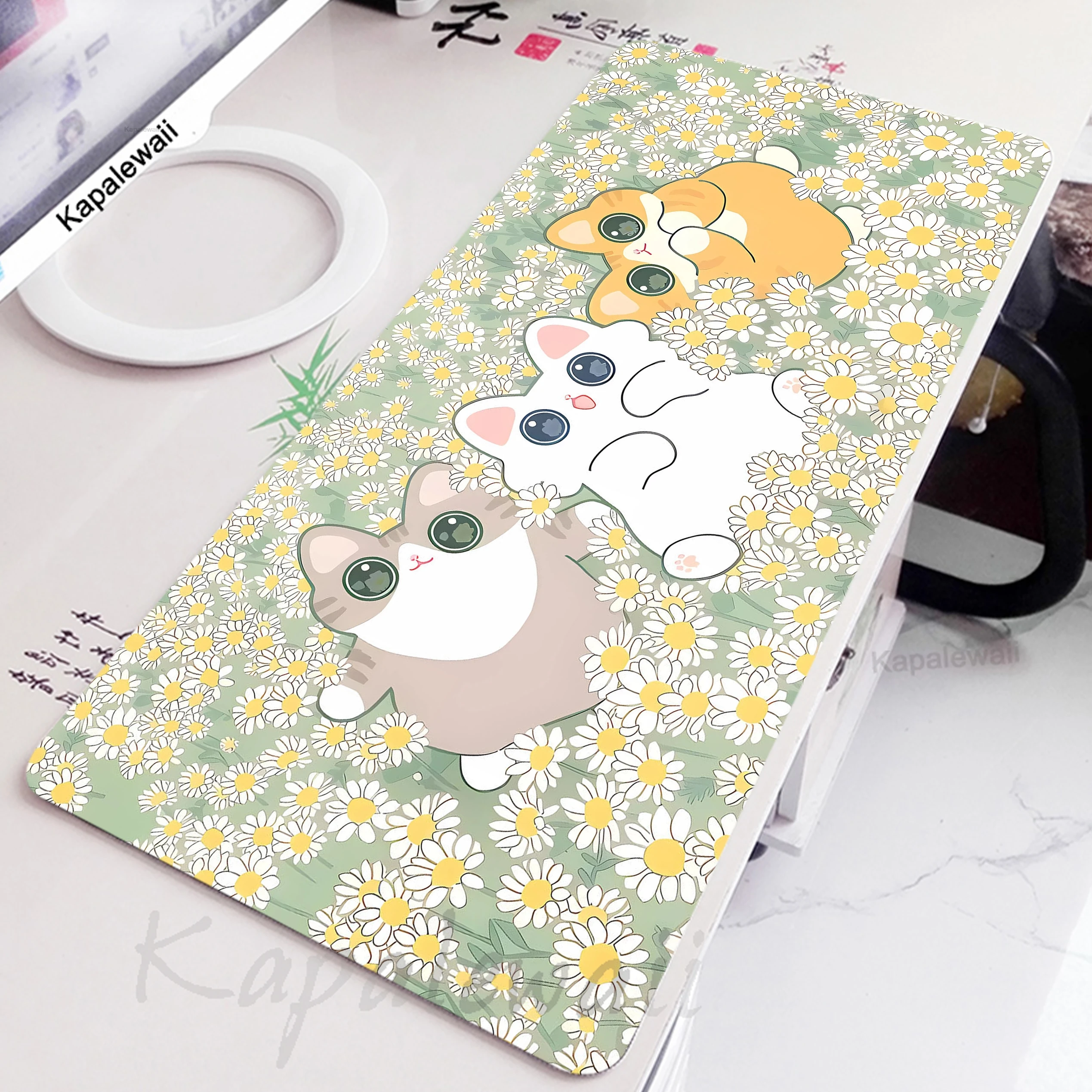 

Large Cute Mousepad Kawaii Cat Mouse Mat Table Carpet XXL Non-Slip Deskmat Computer Rubber Mouse Pad Keyboard Mat 900x400mm