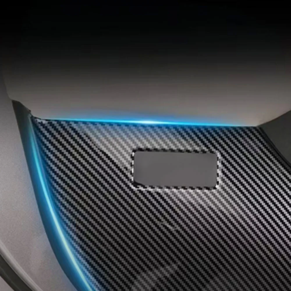 For Xiaomi YU7 2025 2026 Door Panel Protector Carbon Fiber Pattern Wear-resistant Decal Modification Parts