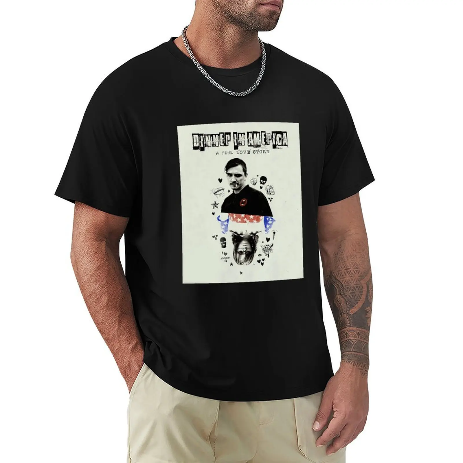 

Dinner in America A Punk Love Story T-Shirt T-shirts oversize anime clothes mens workout shirts