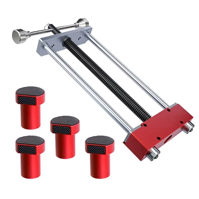 

AB33-Workbench Front Inertia Vise 4Pcs 19Mm Bench Dogs Clamp Set With Non-Slip Silicone Pads Woodworking Clamp