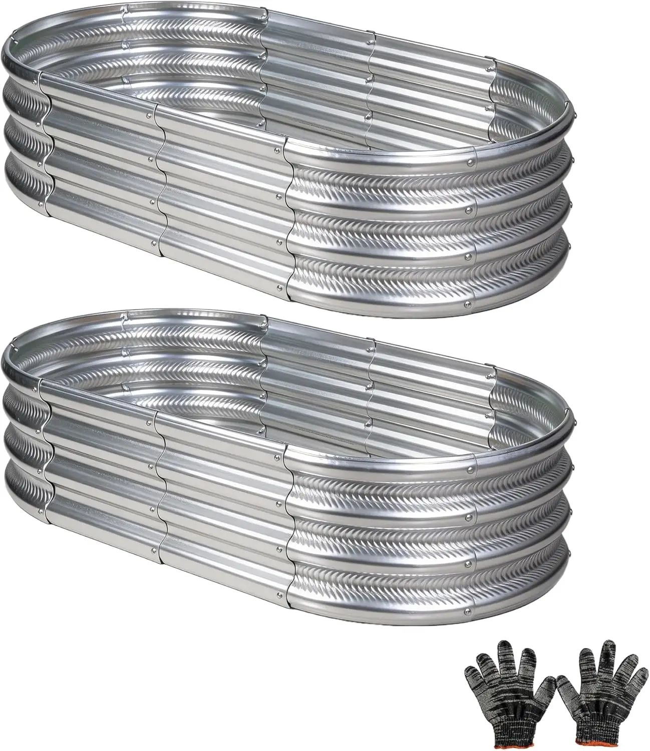 

Raised Garden Bed for Outdoor, Easy Assembly Galvanized Planter Box for Vegetables Flowers Herbs