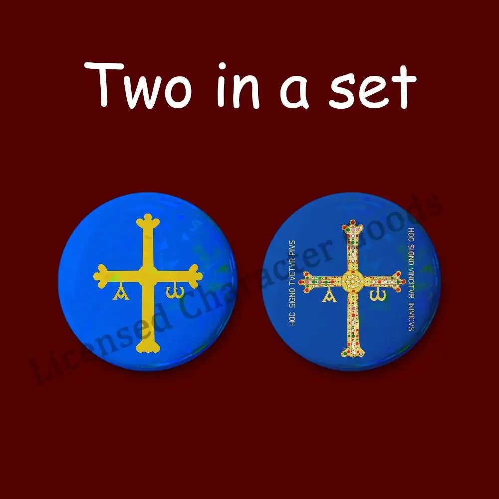 Asturias 2-piece set Badges Anime Merchandise Cosplay Nijigen Otaku Culture Large 75 58 44 32 25 mm Mini