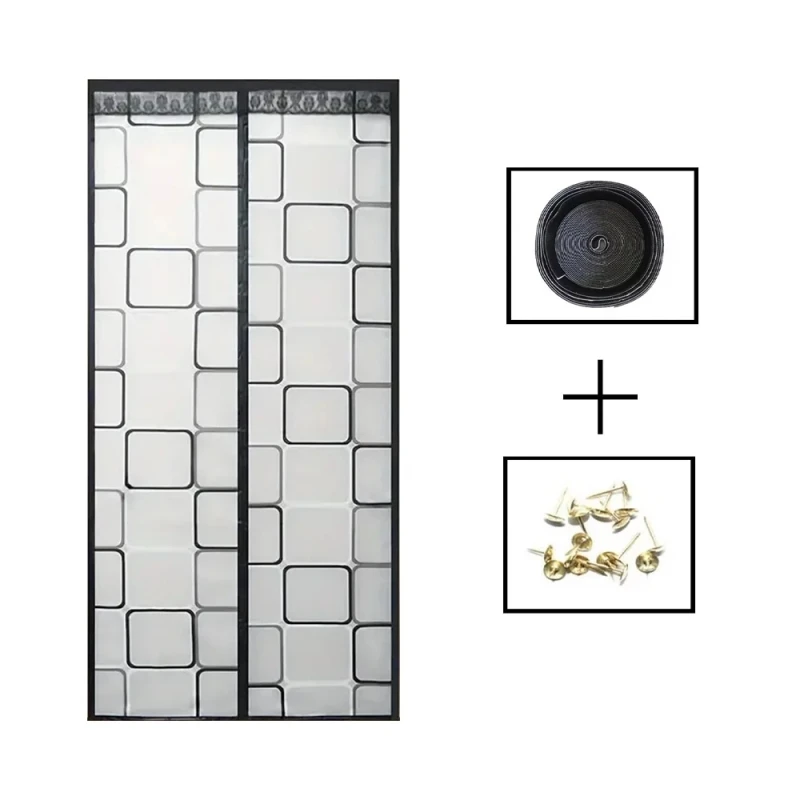 ستارة باب شفافة مغناطيسية عازلة للحرارة تعتيم مقاوم للرياح إيفا ذاتية اللصق موفرة للطاقة لجميع المواسم