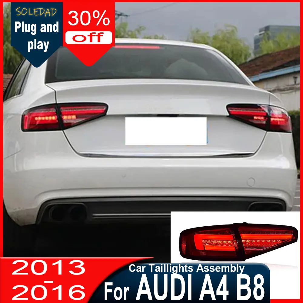 Luz Trasera Velo para Audi A4 B8.5, Luz Trasera LED 2013 2014 2015 2016 A4, Luz Antiniebla Trasera, Luz de Freno, Luz Direccional, Accesorios Automotrices