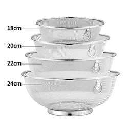 Mesh Kitchen Strainer Fine Mesh Colander Fruit Sink Colander Stainer Rice Washing Frying Basket Food Drain Basket Cooking Tools