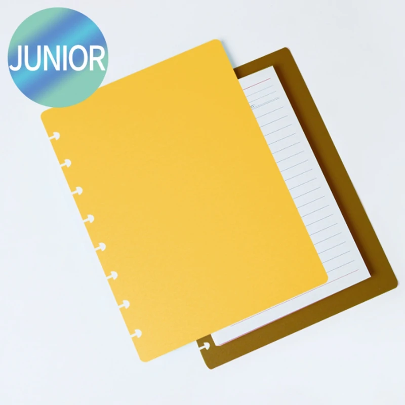 Candy Colors Junior DIY Notebooks Planner Cover/Index Set 2pcs(front+back) Diy Notebook Accessories Print Style 8 Mushroom Holes