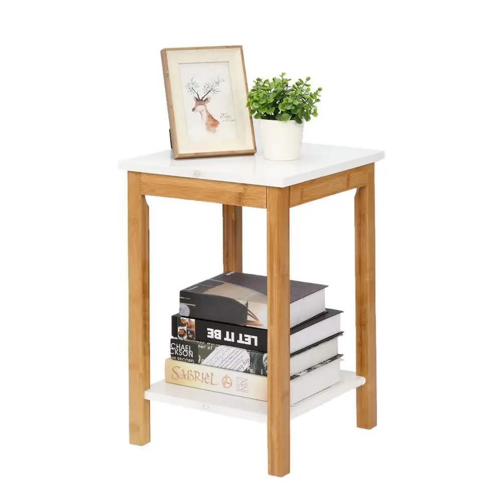 Modern Side Table Bamboo Console Table Sofa End Table Living Room Multi Style