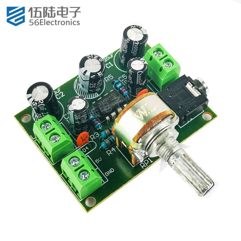 TDA2822 Dual Channel Amplifier Board Kit Practical Training Electronic Production Soldering Circuit Board Spare Parts