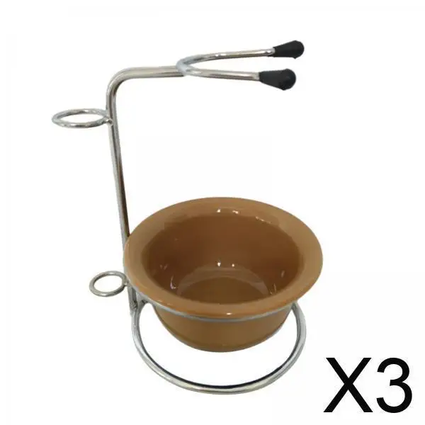 

Shaving Stand Kit for Men Wet Shaving Brush Holder Bowl Set Bathroom Organizer for Beard Grooming