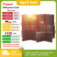Dokio Flexible Foldable 18V Solar Panel High Efficience Travel & Phone & Boat Portable 12V 80-295w Solar Panel Kit