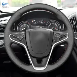 Braids on Car Steering Wheel For Vauxhall Opel Insignia (CT) A 2013-2017 Buick Regal GS 2014-2017 Black Perforated Leather Trim
