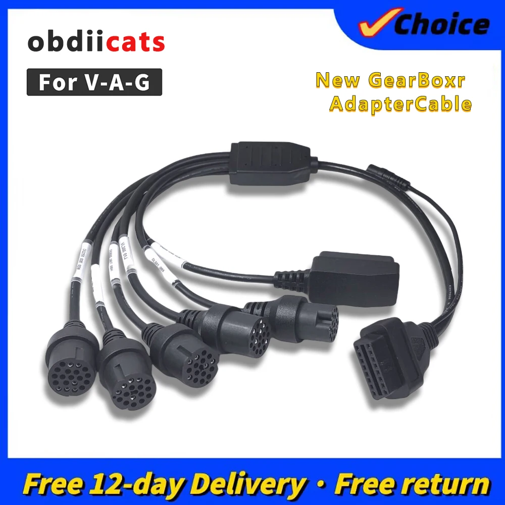 Latest For V-AG Gearbox Adapter Cables For V-W OBD2 Converter Cable For DQ250 DQ200 VL381 VL300 DQ500 DL501 Car Diagnostic Tools