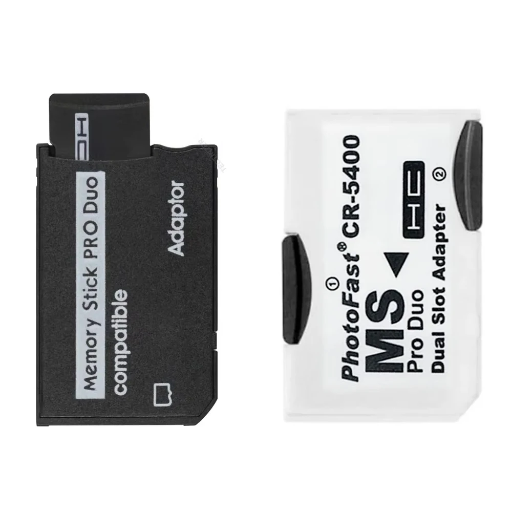 Card Adapter Reader For PSP Memory Stick Pro Duo Accessories Single/Dual Slot Converter SD SDHC TF to MS for Cameras/Handycam