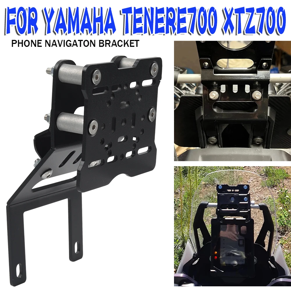 FOR YAMAHA Tenere 700 Tenere700 T7 XTZ700 XTZ 690 2019 - 2023 2024 Motorcycle GPS Lnstalling the Phone Holder Navigation Bracket