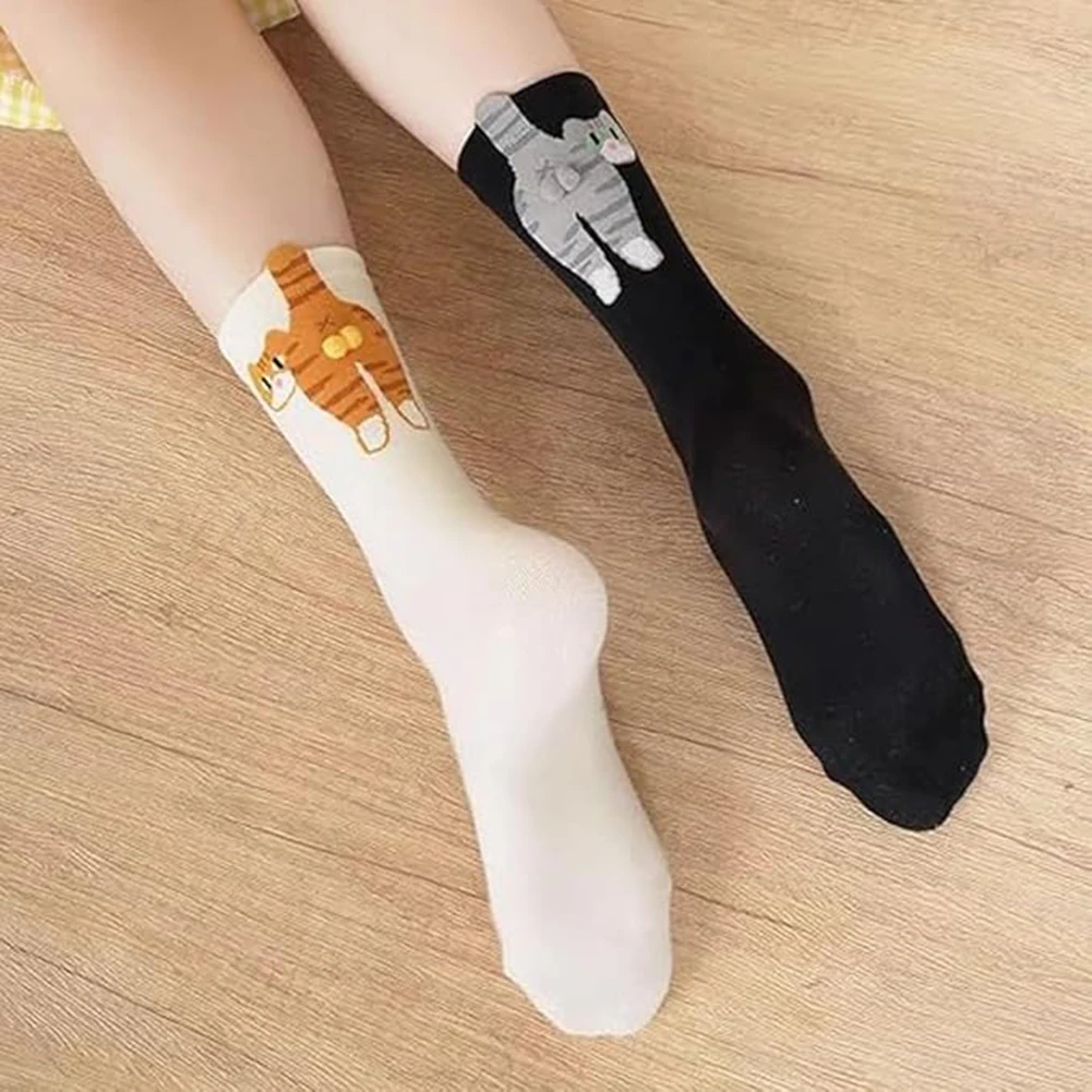 1/2/3Pair Cartoon Cute Cat Balls Cotton Socks Funny Cat Cotton Socks Breathable Soft Novelty Stocking Kawaii Gift Sock for Gifts image 4