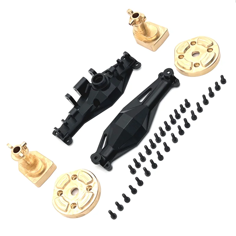 

Excellent-RC Car Upgrade Rear Axle Housing Brass Rear Cup Door Axle Cover Kit For MJX 1/12 H12Y H12Y+ RC Car Upgrade Accessories