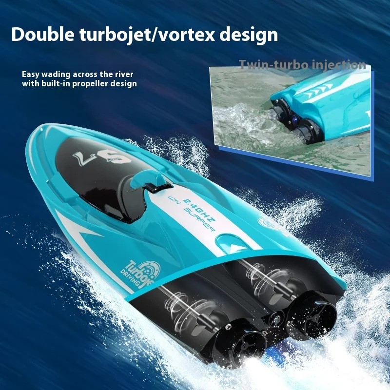 

2.4g Rc Boat Vortex Jet Summer Water Toy Electric Sports Boat Rc High-Speed Boat Remote-Controlled Trend Toy Children Gift Toy