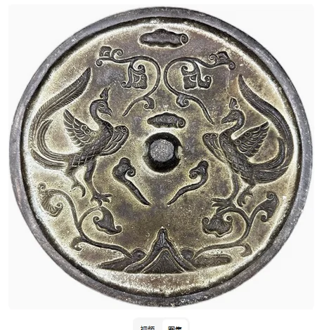 Antique Tang Dynasty Beast auspicious beast bronze mirrors grape double phoenix Crane Mirror Home Decor Craftsmanship crafts