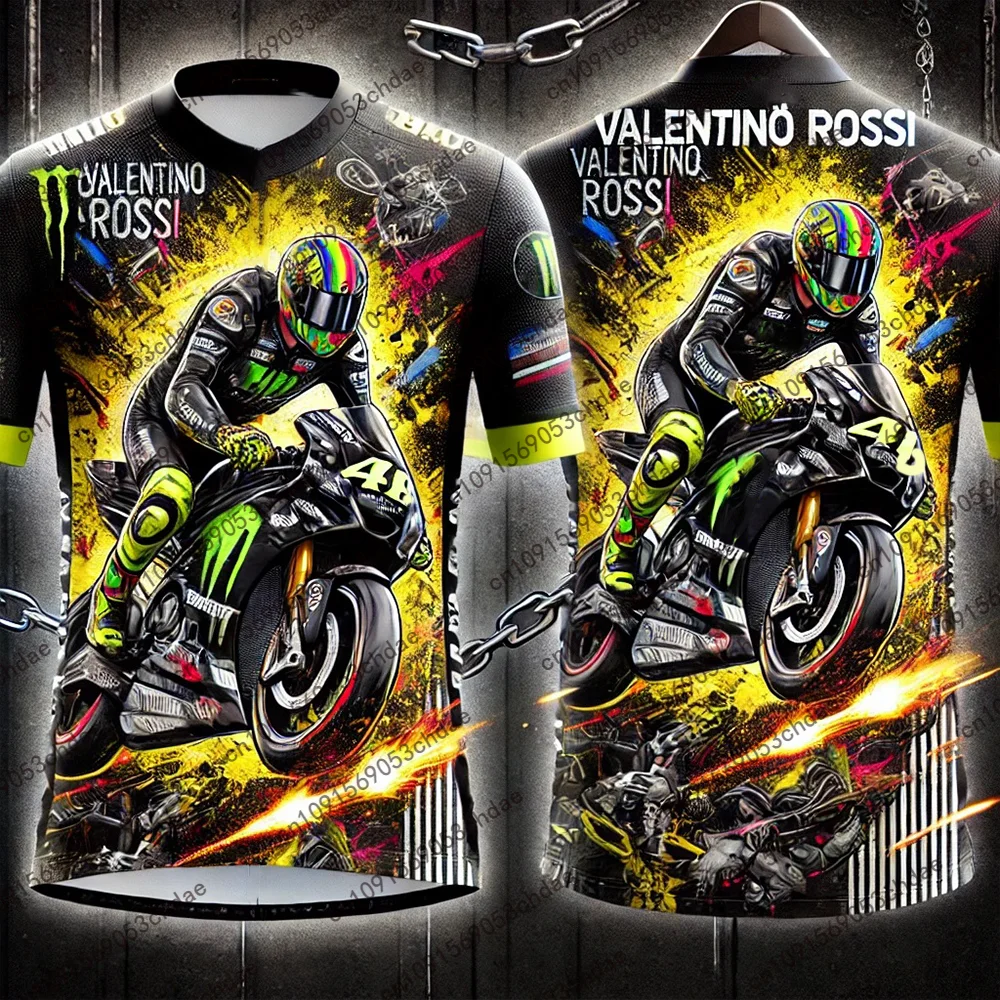 2024 vendita calda Ai Valentino Rossi Moto ciclismo 3D t-shirt bambini adulto estate autunno Outdoor traspirante sport equitazione t-shirt da