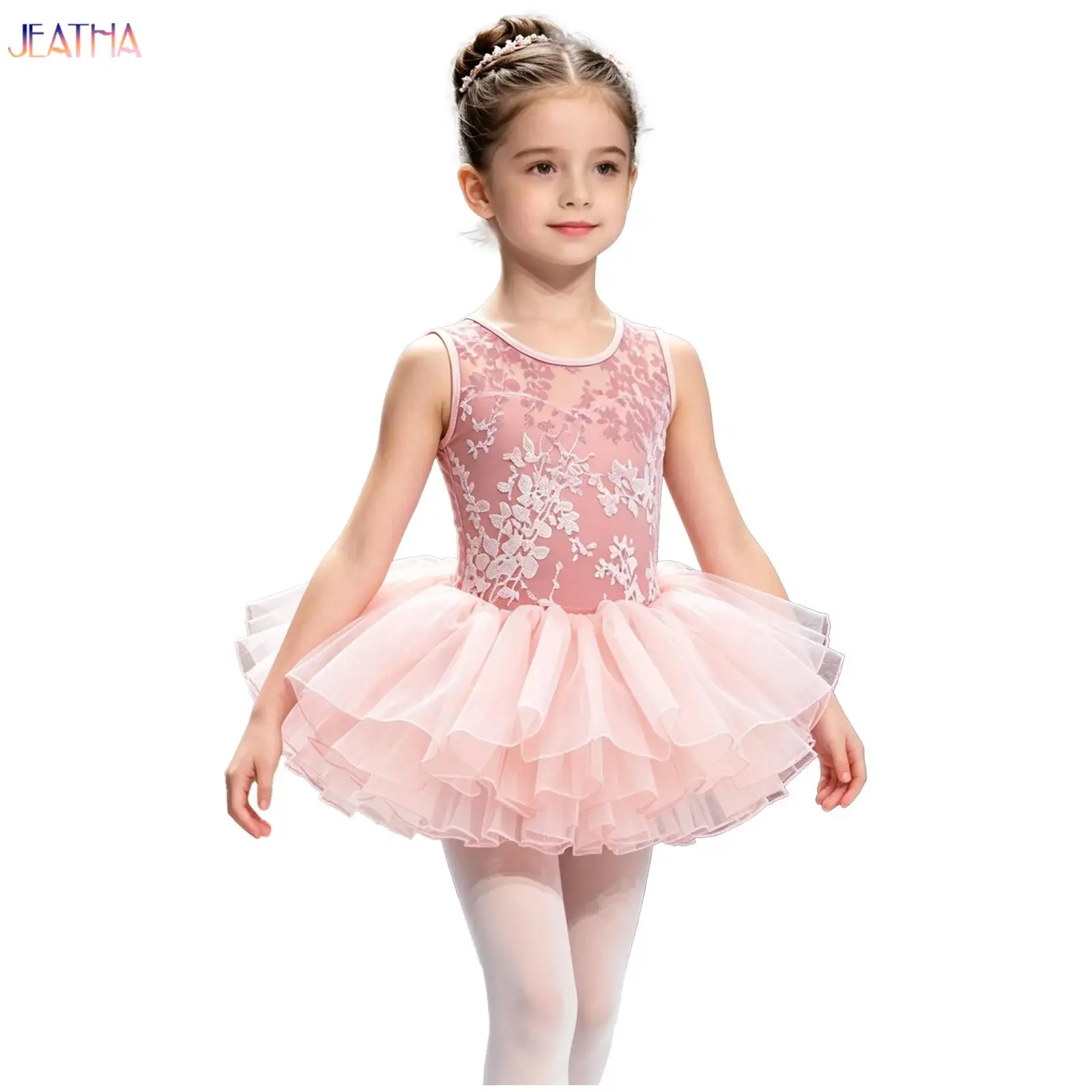 

Ballet Dance Jacquard Leotard with Tutu Skirt Costume Girls Leotard Gymnastics Girl Princess Dress Teens Dance Suit