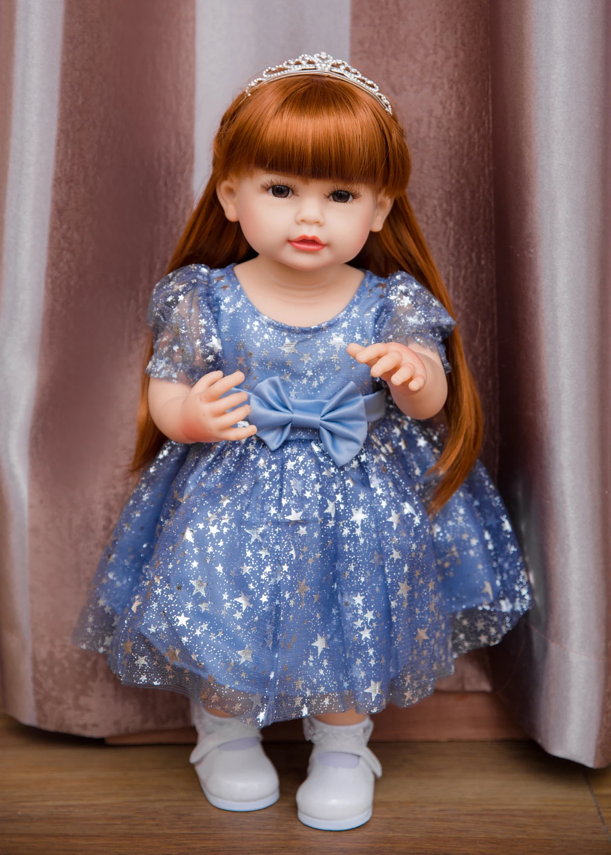 New All Star Skirt 55cm Full Silicone Reborn doll Bathable Can Stand And Sit Birthday gift Christmas present