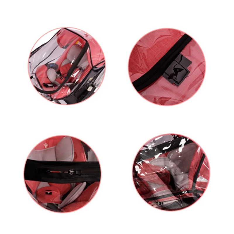 AS96-Baby Carriage غطاء للمطر تنفس مزدوجة سستة يندبروف غطاء للمطر عربة معطف واق من المطر مقعد الطفل إكسسوارات السفر