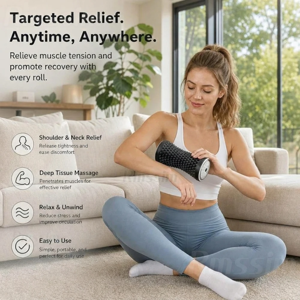 Multi Purpose Massage Roller Vibrating Massage Ball Muscle Plantar Fascia Relaxation Plantar Fascia Roller Muscle Relaxation Car