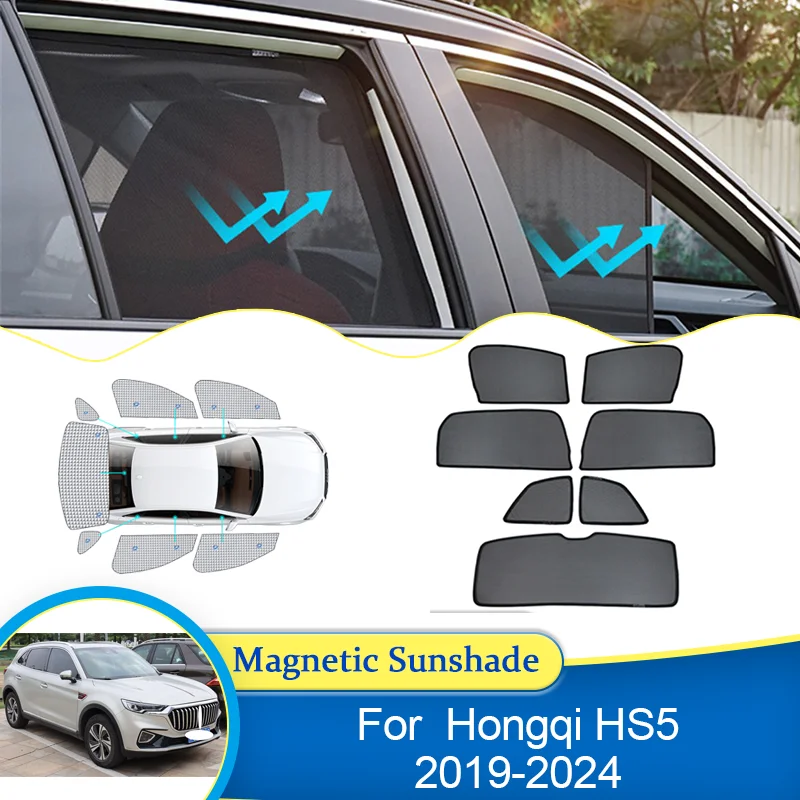 For Hongqi HS5 2019 2020 2021 2022 2023 2024 Protections Shield blocking Window Sunshade Privacy Side Shading Visor Accessories